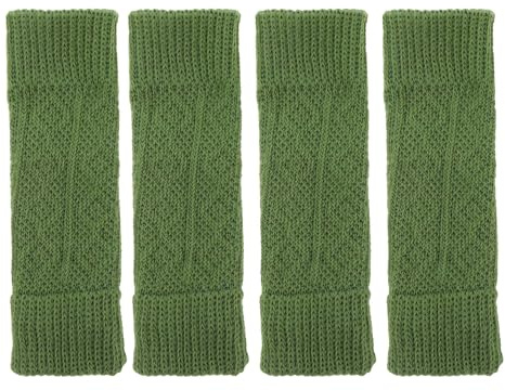 CAPASTEC Hunde-Beinwärmer Avocadogrün 4 Stück Warme Gelenkschutz | Für Kleine Hunde, Kätzchen, Welpen, Polyester, Größe S, Weich, Atmungsaktiv, Beinschutz, Wundenschutz, Alltag