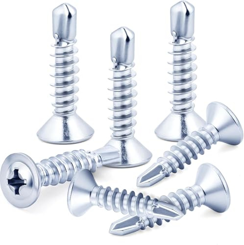 200 st 4,2 x 19 mm självgängande skruvar, självborrande skruvar, våffeljärn, blå zink för metallplåt, takfönster, etc