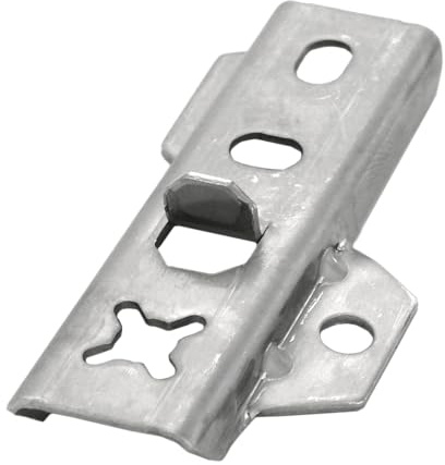 Design61 200 connettori universali per terrazze, 22 mm, in acciaio inox, antiruggine, con viti, fissaggio invisibile in acciaio inox per assi da terrazza