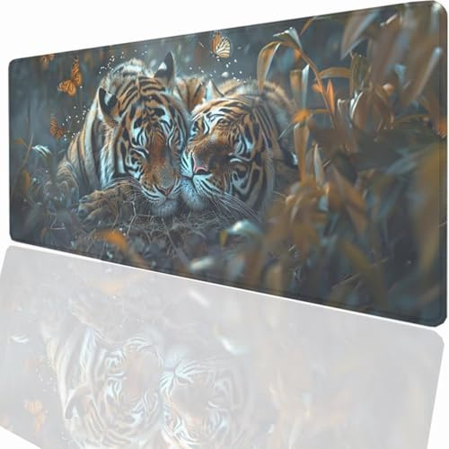 Tappetino per Mouse XXL 1200x600x3mm Tappetino Mouse Gaming Grande, Mousepad con Base in Gomma Antiscivolo, Tappeto per Tavolo da Gaming Mat e Tastiera, Accessori PC Animale PjY20 8-F