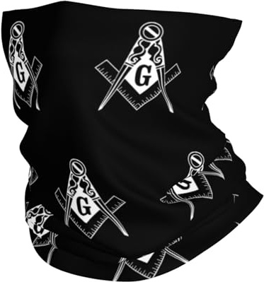 Frimurarsymboler unisex loop halsduk elastisk halsduk vindtät bandana för motorcykel vinter cykling sport