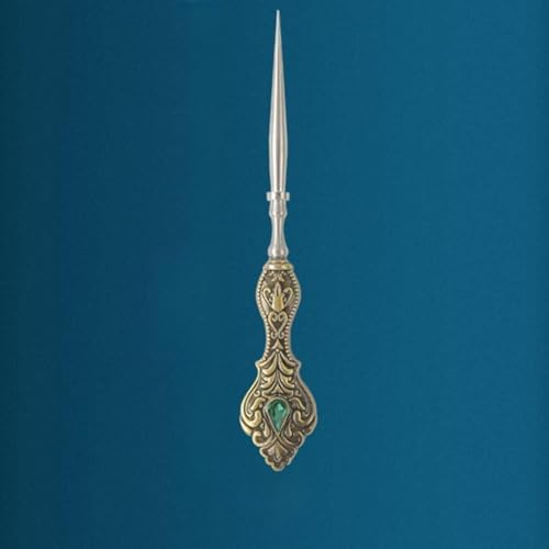Besttoolifes Punteruolo da cucito vintage per artigianato fai da te, in acciaio inox, punteruolo per ricamo, punto croce, cucito e riparazione artigianale, 12,2 x 2 cm (bronzo)