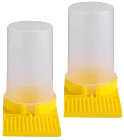 Sewroro 2 Stück Bienentränken aus Robustem Pp Material Bienenfutterspender mit Kippsicherem Design Imkereibedarf für Bienenstockeingang Langlebiger Wasser und Futternapf für Imker
