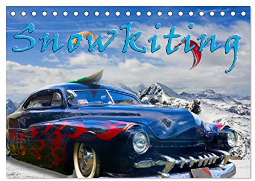 Snowkiting (Tischkalender 2026 DIN A5 quer), CALVENDO Monatskalender: Wintersport mit Windkraft (CALVENDO Sport)