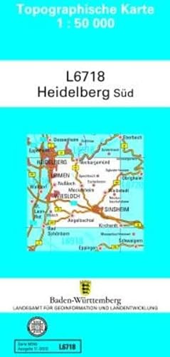 L6718 Heidelberg-Süd: Zivilmilitärische Ausgabe TK50 (Topographische Karte 1:50 000 (TK50))