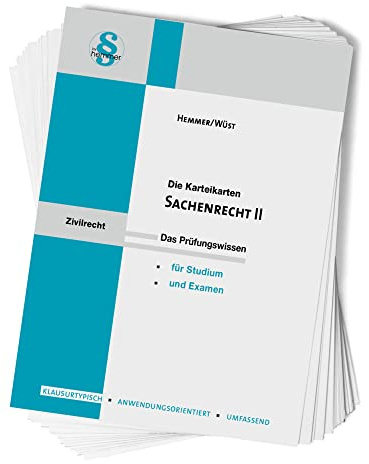 31920 - Karten Sachenrecht II: Das Prüfungswissen für Studium und Examen (Karteikarten - Zivilrecht)