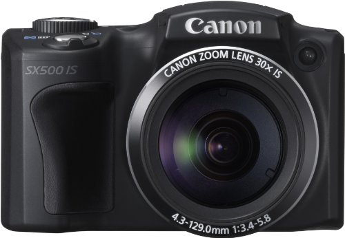 Canon PowerShot SX500 IS Fotocamera Compatta Digitale 16 Megapixel, Zoom ottico 30x, colore: Nero