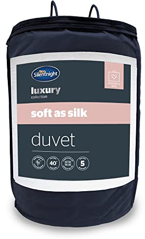 Silentnight Soft As Silk 10.5 Tog King Size Duvet - Luxury All Seasons Summer Winter Duvet Quilt for Luxurious Comfort and Supreme Softness - Hypoallergenic and Machine Washable - King Size