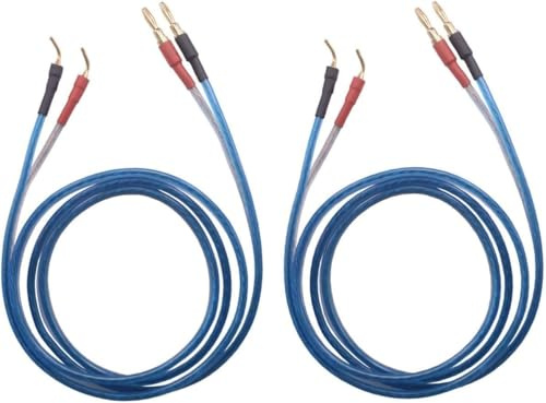 KK ZB-SB 1pair Set(4banana&4pin) HiFi OFC Speaker Wire, Banana Plug to Pin Type Plug, 3M(9.84ft) KK ZB-SB(3 M (9.84ft))