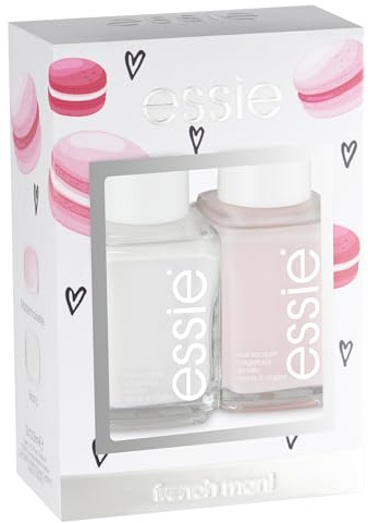 essie French Manicure Gift Set, 13 mademoiselle/1 blanc, 2 x 13.5 ml