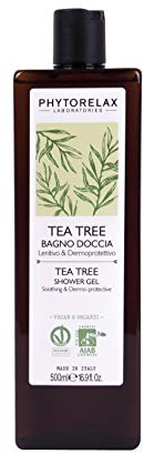Phytorelax Laboratories Tea Tree Vegan Organic - Bagno Doccia - Lenitivo Dermoprotettivo, Rinfrescante - 500 Ml, 6022289