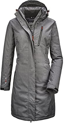 Killtec Damen Alisi Funktionsparka Mit Abzippbarer Kapuze, Anthrazit, 44 EU