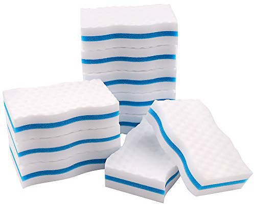 10 Pack Magic Eraser Sponges Premium Scuff Erasers Sponge,Extra Thick Melamine Sponges in Bulk for Cleaning Streak Deck Marks, Kitchen, Bathroom, Floor and Wall Durable Eraser Sponge
