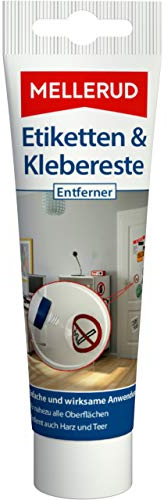 MELLERUD Etiketten & Klebereste Entferner | 1 x 75ml | Wirkungsvolles Reinigungsmittel zum Entfernen von Aufklebern und Etiketten auf nahezu Allen Oberflächen