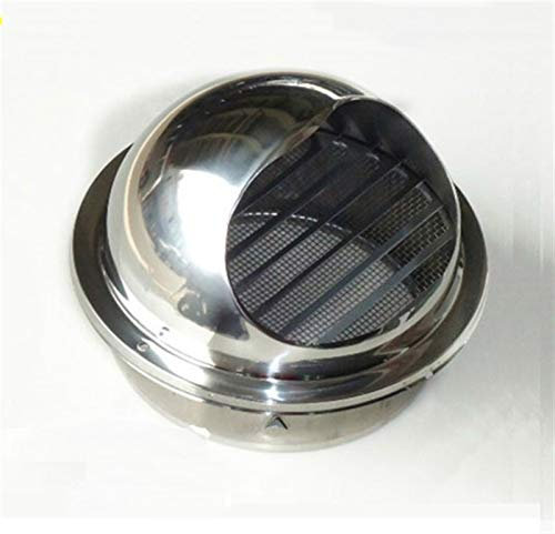 Temhyu Shuxiang-Rejilla de ventilación Polaco de Acero Inoxidable de Alta Pared de ventilación de Aire, Bull Nose baño Extractor Outlet Grille lumbreras Accesorios de ventilacion (Color : 80MM)