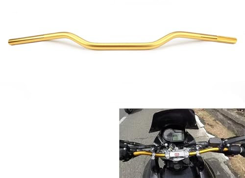 Manubrio Moto 22mm,Manubri Piega Bassa 7/8 Universale für SX EXC CRF YZF KXF KLX RMZ DRZ Pit Bike Dirt Bike ATV Quad Motocross-Oro