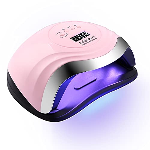 Aokyom 168W Nageltrockner Lampe, UV LED Lampe für Nägel Nagellampe mit 10/30/60/99s Timer LCD Anzeige und Smart Sensor für Finger/Zehennagel und für Alle Gel Nagellack,Gelnägel,Shellac