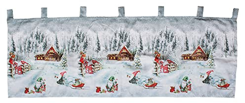 Mojawo Weihnachtsgardine LED Gardine Weihnachten Scheibengardine X-Mas beleuchtet Fenstergardine 45x120cm vers. Modelle, Gardinen:Modell 5
