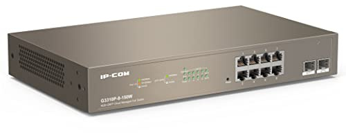 Networks G3310P-8-150W switch di rete Gestito L2 Gigabit Ethernet (10/100/1000) Supporto Power over Ethernet (PoE) Grigio