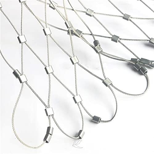 DTVEW 304 Edelstahl-Seilgeflecht Kann In Größe, Maschendrahtzaun, Sicherheitsseilnetze, Weidezaunlitze, Wire Mesh(1.5x6m/4.9x19.7ft)
