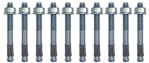 10x Remstaler BOLZENANKER | Stahl verzinkt | M6 M8 M10 M12 M16 M20 | made in GERMANY | Stahlanker | Keilanker | Betondübel | Spreizanker | Hülsenanker (12x220)