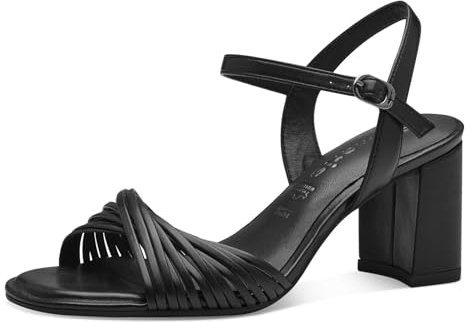 Tamaris Damen Sandalen mit Absatz Blockabsatz; BLACK/schwarz; 40 EU