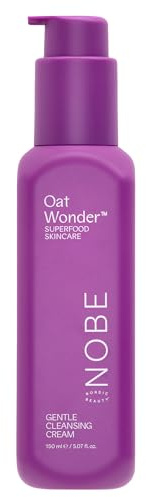NOBE Oat Wonder Gesichtsreinigungscreme 150 ml – Ecocert-zertifiziert, mild & nicht schäumend – Sanfte Reinigung & Make-up-Entferner für alle Hauttypen | Sanfte, nicht schäumende Reinigungscreme mit Haferöl entfernt Unreinheiten und leichtes Make-up, ohne die Haut auszutrocknen.