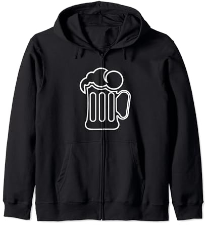 J'aime la bière au design minimaliste pichet à bière avec mousse. Sweat à Capuche