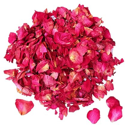 1 paquet de 150g de pétales de roses séchées, fleurs séchées, confettis, décoration scatter pour mariage, mariage de fleurs séchées, pépites de roses pour mariage