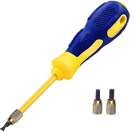 casstaly Herramienta 4 en 1 para quitar lechada de azulejos con 2 raspadores de aleación de carburo (0,8 mm, 2 mm, 3 mm, 4 mm)