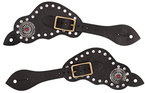 Elegante Strass Leder Sporenriemen - Langlebiges, verstellbares & stilvolles Reitzubehör