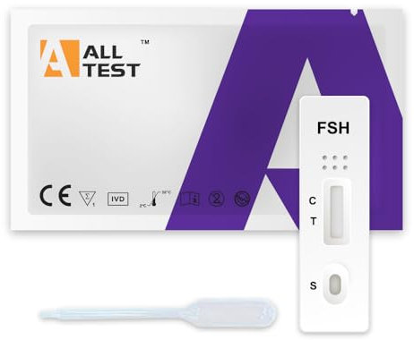 5 Test de Menopausia Test de hormonas de menopausia femenina Alltest en formato casette -Uso sencillo e intuitivo con resultados rápidos Test de FSH Kit de prueba 5 Unidades