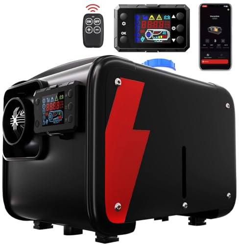 HCALORY 8kW Luft Dieselheizung,12 V/24 V 0,15–0,44 L/Std Diesel Standheizung mit Bluetooth APP & LCD-Display, Tragbare Air Diesel Heizung für Wohnmobile, LKW, Garage