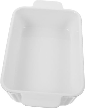 Ciieeo Keramik-backblech Mit Zwei Griffen Ofenblech Auflaufform Bratplatte Käseschale Kochschale Backschüssel Salatschale Brotform Bräter Teller Zum Braten Und Kochen