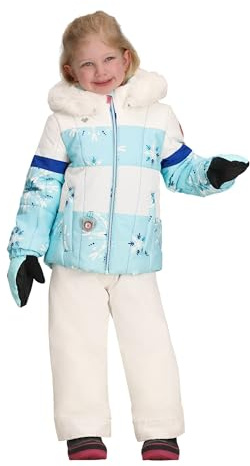 Obermeyer Kaizen w/Faux Fur Jacket - Kids Girls - Blue Skiflake - Size 4