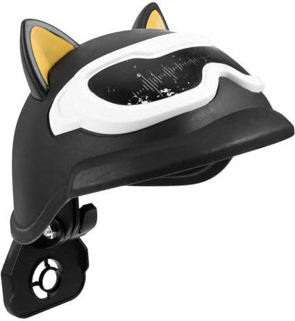 Mikikit Helmet Phone Holder Sun Shade, Magnetic Mini Umbrella for Bike and Motorcycle, Anti-glare Mobile Phone Mount Cat Ear Design, Suitable for Outdoor Riding