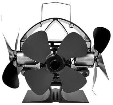 Ventilador chimenea Ventilador de estufa de leña silencioso y térmico, ventiladores activados por calor, ventilador de chimenea ahorrador de energía, calentador de invierno for uso doméstico(DY464)