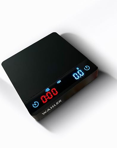 WAHLER® Baristawaage mit Auto Timer, Klein, Pour Over, Siebträger, USB-C, Metall