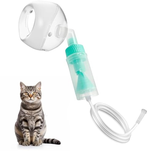 FURGUARD Masque d'inhalation pour Chats avec Godet nébuliseur en Position couchée Masque à oxygène pour Chatons (nébuliseur Non Inclus) (S)