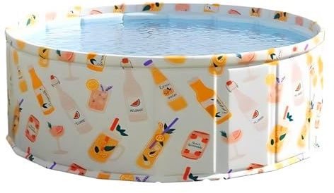 Piscina pieghevole, non gonfiabile, altezza 45 cm, per interni ed esterni, attività acquatiche estive per balcone, cortile, giardino, garage, prato, fattoria, patio