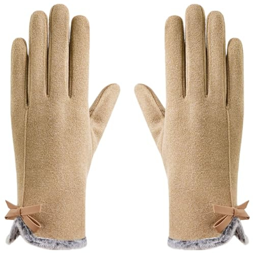 YISENJEE Touchscreen Winterhandschuhe Damen Herbst Und Winter Kälteschutz Touchscreen Dünne Warme Elegante Handschuhe