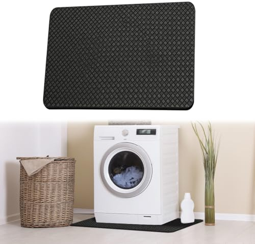 Antivibrationsmatte 60x60 cm, Antirutschmatte Waschmaschine, rutschfeste Waschmaschinen Unterlage für Trockner Fitnessgeräte und Kühlschrank, Zuschneidbar Bodenschutzmatte Geräuschreduzierung