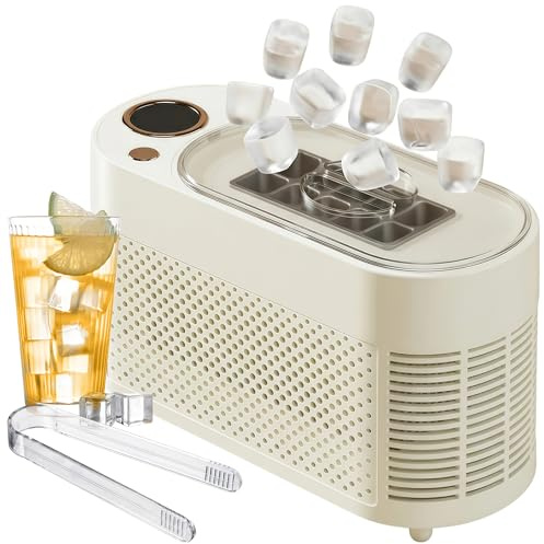 Máquina de hielo, mini, para casa y camping, 10 cubos/8min | Portátil; para coche y oficina; fácil de usar.