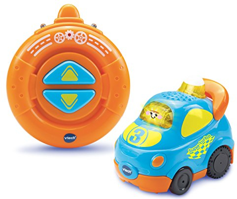 VTech - Tut Tut Bolides, Hugo Super Turbo Télécommandé, Voiture RC Enfant avec Télécommande Adaptée aux Petites Mains, Jouet Interactif, Cadeau Garçon et Fille de 1 an à 5 Ans - Contenu en Français
