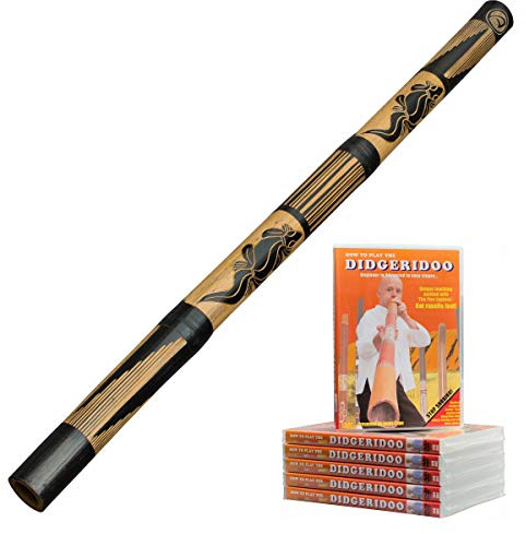 Australian Treasures - Didgeridoo 120cm - bambù - didgeridoo per principianti - incluso DVD come suonare il didgeridoo