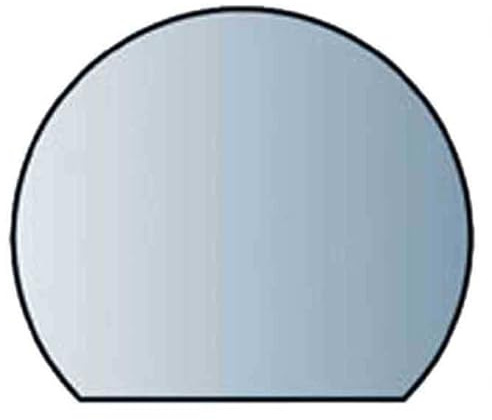 Glasbodenplatte 8 mm Stärke, 120 x 105 cm, Halbrund 21.02.883.2 Glasplatte Funkenschutz Platte Kamin Ofen Kaminöfen Lienbacher Vorlegeplatte Bodenplatte ESG Sicherheitsglas