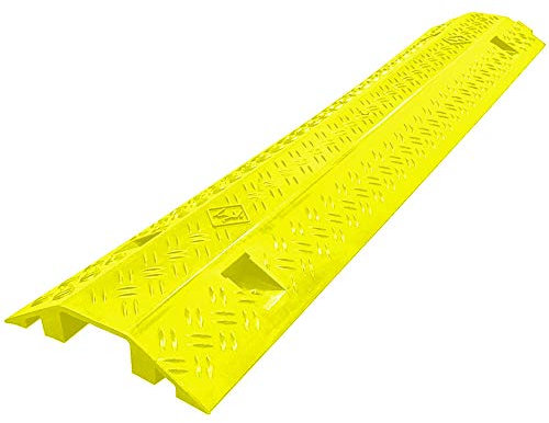 EZ Hidewire EZ Runner Slim PVC Drop Over Cable Ramp Cable Protector - Single Channel - Yellow