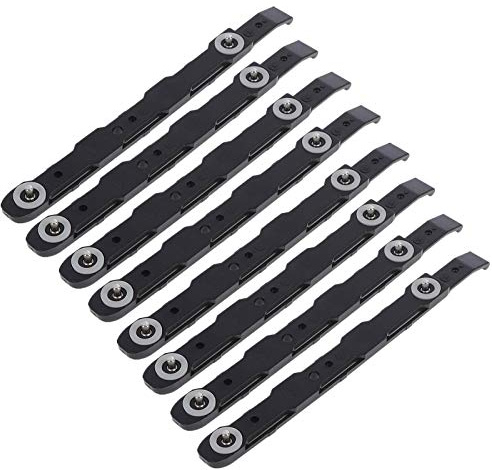 8 Pack Chassis Hard Drive Mounting Plastic Rails Chassis Hard Drive Rails Durable Anti-Scratch HDD Mount Rails for Desktop Computer Cases, Black