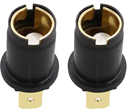 Be In Your Mind 2 Piezas Portalámparas de Luz Lateral 170790 para 6V/12V/24V Ba9s 989/233 Portalámparas de Lámpara A Presión para Automóviles Motocicletas Scooters Conjuntos de Iluminación