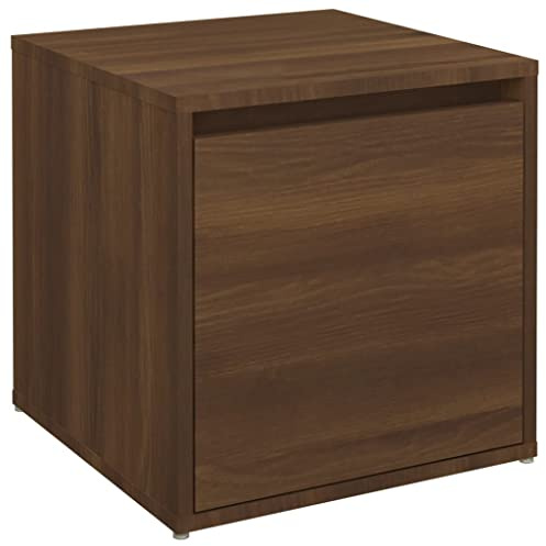 vidaXL Cajón Taburete Almacenaje Pasillo Cojín Oficina Dormitorio Mueble Despacho Habitación Estante Madera Contrachapada Roble Marrón